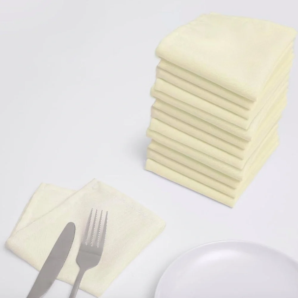 Urby Eco Hanky 10 X 10 Inches Reusable Mini Napkins Eco Friendly Size  (Cream)